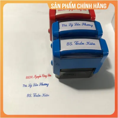 Khắc con dấu tên mộc tên khắc theo yêu cầu dấu 1 - 2 dòng 37 x 14mm