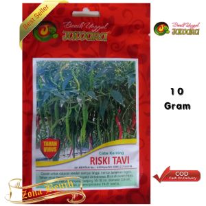 Bibit Cabe Keriting Tahan Virus RISKI TAVI Isi 10 Gram. Benih Cabe Merah Keriting