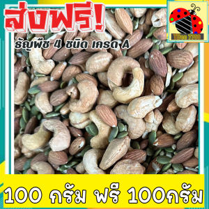 🎉 ส่งฟรี 💥 ซื้อ 1 ฟรี 1 ขนาด 500 กรัม  ธัญพืช 4 ชนิด (พร้อมทาน) เกรด A ธัญพืชรวม ถั่วรวม (เลือกขนาดก่อนสั่งทุกครั้ง) ธัญพืชอบแห้ง 4เทพ เม็ดมะม่วงหิมพานต์ ฟักทอง เม็ดทานตะวัน อัลมอนด์ เม็ดม่วง หัวครก ยาร่วง