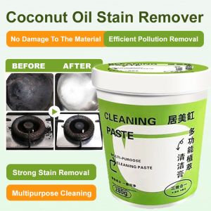 💝Hot Sale💝Multifunctional Coconut Oil Stain Remover Paste Coconut Oil Cleaning Paste Powerful Stain Remover Polish For Stainless Steel Kitchen Sink Restorer Scrub Cream For Cookware Oven Rust Removal Stainless Steel Cleaner