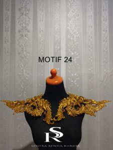 Hiasan Bahu AKsesoris Tari / Kostum Karnaval Bahan Lem Lilin Motif 24