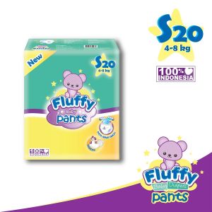 Fluffy Popok bayi Celana S isi 20 Lembar Baby Diapers Pants S20 Promo Murah