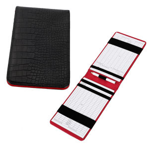 Black Golf Scorecard Holder Premium With Pencil