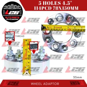 30MM 35MM 5X114.3 UNIVERSAL WHEEL SPACER/WHEEL OFFSET 78x150mm CENTER BORE/5HOLES X114