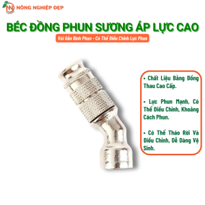 Béc Đồng Phun Sương Áp Lực Cao - Béc Đồng Phun Nguyên Tử - Vòi Phun Nguyên Tử