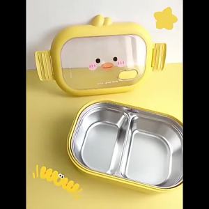 Stainless Steel Bento Lunch Kids School Bento Kids Sealed Cute Portable Food Container Separate Heatable Lunchbox2026