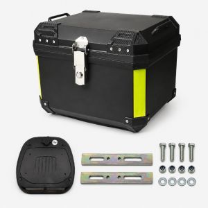 45L Top Box for Motorcycle Box ABS Motorcycle Storage with Base Plate Large Capacity Universal Motorcycle Trunk Plate+backrest+lining Waterproof and Durable Trunk