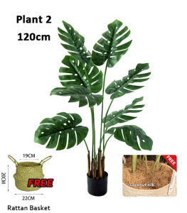 【SG SELLER】Artificial Plant With Basket Potted Big Medium Size Fake Plants Tree Plant Indoor Outdoor Home Decor Tree Green Plants