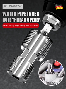 Pipe Threading Tool Internal Thread Cutter precision Cutting Easy Durable Operation Durable Material Water Pipe Inner Hole Thread Opener Dual-Headed Thread Tapping Tool PVC Plastic Pipe Threading Tool PPR Pipe Threader