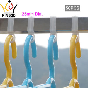 Kingoo 50 Cái Móc Treo Quần Áo Kẹp Tròn Chống Trượt Trong Suốt Cho Móc Treo Quần Áo Chốt Chống Gió