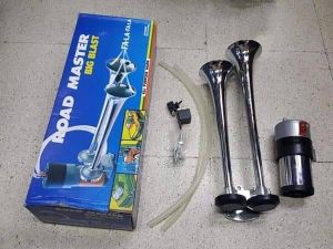 แตรลมไฟฟ้า 24v.ดังจัด เสียงสลับ แบบไม่ต้องใช้ถังลม แตร2ปากดังดีมากๆ