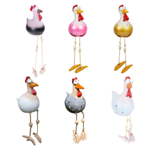 Funny Rooster Statue Resin Art Sculpture Funny Rooster Figurine Decoration Country Tabletop Outdoor Decoration