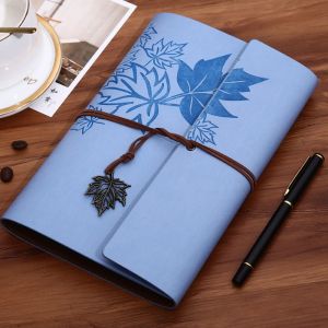TEWUB A7/A6/A5 Travelers Vintage Notebook PU Leather Kraft Paper Spiral Notebook Retro Handbooks Binder PU Leather Kraft Notebook Journal Diary