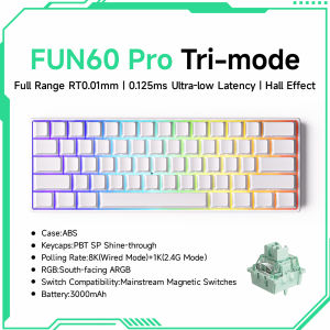 Akko MonsGeek FUN60 PRO&MAX HE Machanical Keyboard Magnetic Switch 60% Gaming Keyboard Rapid Trigger 8K Custom Keyboard