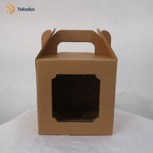 ( ISI 20 ) Handle box/gable box/Box jinjing kraft 14x14x15 isi 2 toples 500 gram