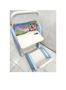 【Magnetic white board table shelves】toy storage and chair with free easel letters toy for kids
