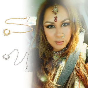 Fake Septum Ring Fake Nose Ring Adjustable Size with Shinning Indian Style Nose Rings Anti-allergic Gold/Silver