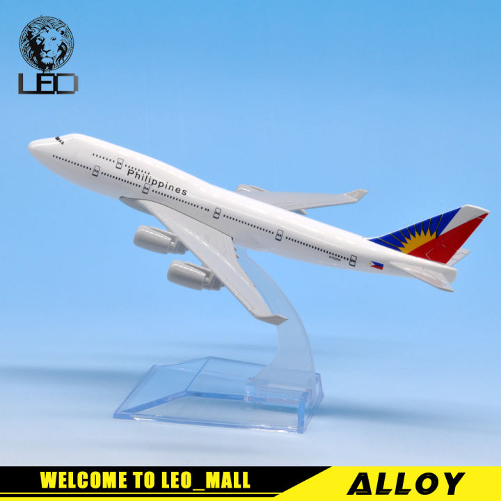 LEO 16cm 1:400 Philippine Airlines Boeing 747 airplane models toys