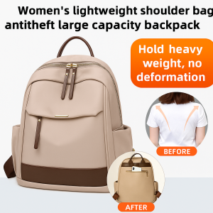 2025 New Womens Backpack for All Seasons Adults and Students Large Capacity Lightweight Nylon Casual Travel Bag Water-resistant