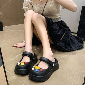 Xishop พร้อมส่ง 🌸รองเท้าแฟชั่นสำหรับสุภาพสตรี รองเท้าแตะพื้นนุ่มราคาถูก ทรงรองเท้าหัวโตสีพาสเทลสุดน่ารัก เหมาะกับสุภาพสตรีสายหวาน 🍭