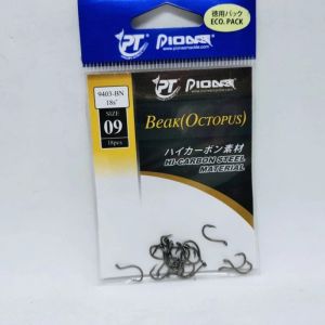 4 PACKS PER ORDER Pioneer Beak Octopus 9403-BN 18s Hi-Carbon Steel Material Beak Fishing Hooks