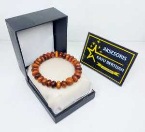 gelang kayu aghatis butiran pipi