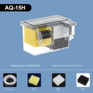 ENCOUNT Wall Mounted Fish Tank Silent Built-in Circulating Water Purifier Durable Circulating Waterfall Filter Box for Home