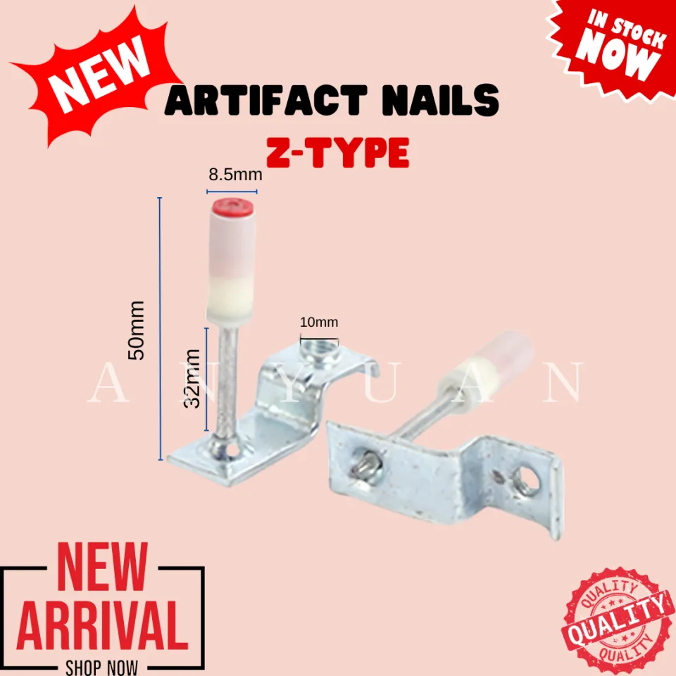 100pcs Ceiling Artifacts Nails Z-Type Nails for Fullthreaded rod