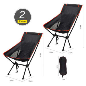 Portable Fishing Chair Ultralight Folding Outdoor Camping Chair with Carry Bag for Hiking Picnic Weight Load 150kg