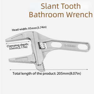 TIMES LORD Aluminum Alloy Adjustable Wrench Multifunctional Large-opening Universal Spanner Repair Tool Dual-purpose Auto Repair Wrench Bathroom Repair