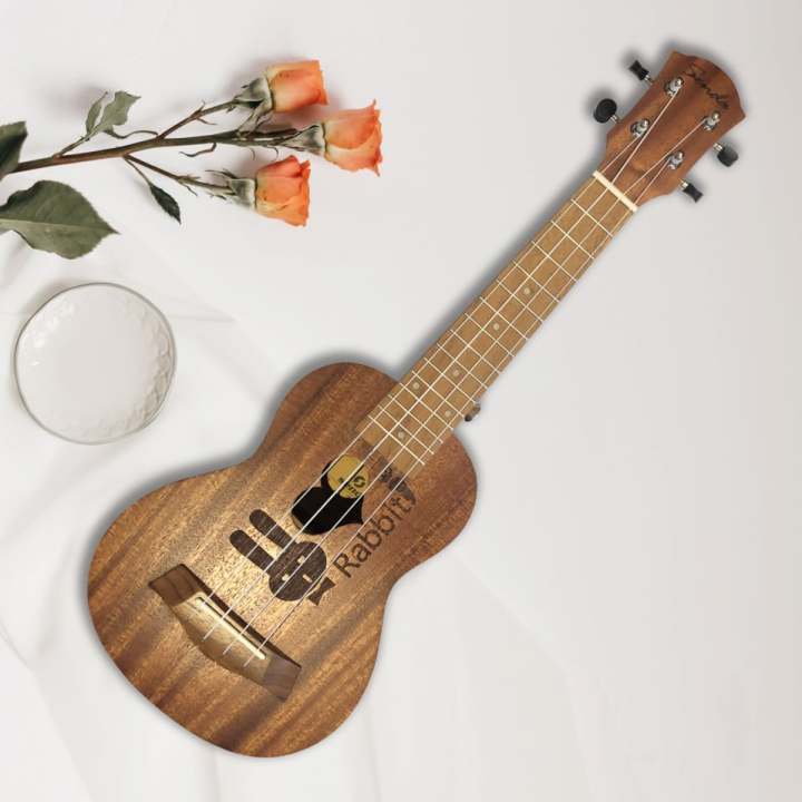 Senda Ukulele Rabbit Design Kits Wood 21 Inch Concert Tree 4 String ...