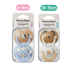 Ty Ngậm Họa Tiết Vui Nhộn Cho Bé Tommee Tippee Ultimate Fit 0-6 6-18 18-36 Tháng (Vỉ Đôi)