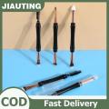 ❤❤❤Hot Sale JIAUTING Mini Dual Ended Makeup Brush Angle Eyebrow Eyeshadow Eyeliner Brush With Dust-proof Cover Contouring Eyes Blending Cosmetic Brushes. 