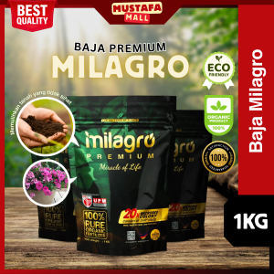 Milagro Organic Fertilizer 1KG Natural made in Malaysia UPM & SIRIM approved garden home