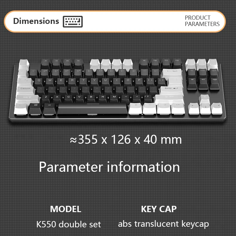 LEAVEN K550 keyboard mechanical gaming RGB murah USB blue ...