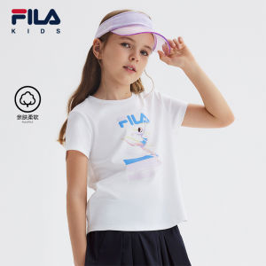 (120-170) FILA KIDS FOR CHAMPIONS ORIGINALE Girls Short Sleeve T-shirt in White