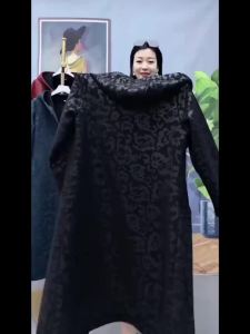 Áo khoác ấm có mũ cho mẹ trung niên thêm nhung mùa thu đông kích thước lớn 5XL áo khoác gió 2025 áo khoác dày cho nữ