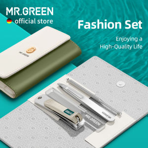 MR.GREEN Colorful Manicure Set Practical Pedicure Kits Nail Clippers Personal Care Tools Eyebrow Tweezer with Fashion Case