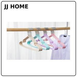 【JJ HOME】 Extra Thick Stainless-Steel PVC Anti-Slip Metal Hanger Adult Kids Clothing Hanger #MULTI-PURPOSE