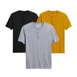 Bundling 3pcs Kaos Kancing Polos/ Kaos Polos Pria / Kaos Kancing Lengan Pendek