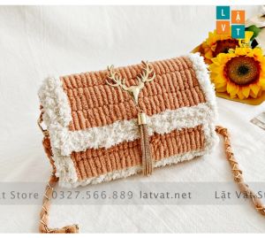 Túi Xách Chéo Tự Làm Bằng Len Có Video Hướng Dẫn - Quà Tặng Handmade đơn giản