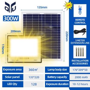 🔥Local Seller+Buy1Take1🔥 1000W Solar Warm Light Outdoor Solar Flood Light Solar Garden Light Solar Spotlight LED Outdoor Solar Light Solar Led Light Solar Panel  Ip67 Waterproof 太阳能户外暖光灯