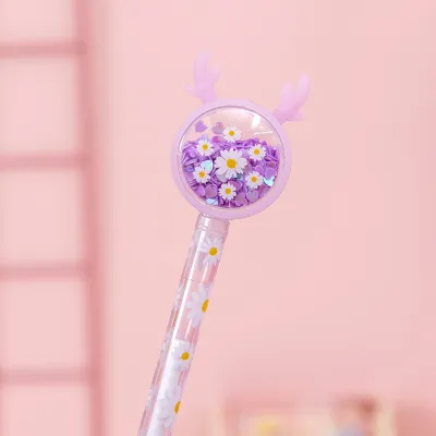 Gratis Ongkir - Pulpen Gel Motif Karakter Kelinci Bunga Lucu / Pena Gel / Stationary Sekolah
