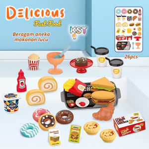 [KST] Mainan Masak Masakan Dapur Simulasi Menu Makanan Fast Food Anak Perempuan Kado Ulang Tahun