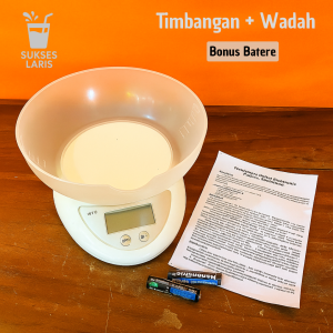 TIMBANGAN DIGITAL | TIMBANGAN DAPUR + WADAH | TIMBANGAN ADONAN