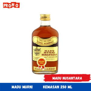[ COD ] MADU NUSANTARA - MADU MURNI 250 ML - 1 BOTOL - ORIGINAL 100% - MADU ASLI - MADU NUSANTARA