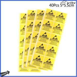 【jianzhanqinl】 40Pcs Caution Sticky Sticker Adhesive Warning Label ESD Static Sensitive Device