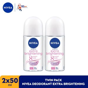 Nivea Deodorant Extra Whitening Roll-On Twin Pack