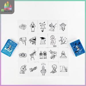 【SHGMYD】 โต๊ะเกมภาษาอังกฤษ1ชุดสำหรับผู้เล่น3-8คนไม่เหมือนใครนั่นไม่ใช่หมวกเกมสำหรับปาร์ตี้ที่มีความสุขเกมกระดานด้านบนพร้อมเกมไพ่พื้นฐาน