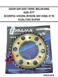 GEAR GIR GIGI TARIK BELAKANG 428-36T 37T 38T 39T SCORPIO VIXION BYSON MX KING R 15 KUALITAS SUPER